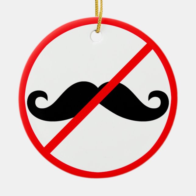 Mustaches verboten! keramikornament (Vorne)