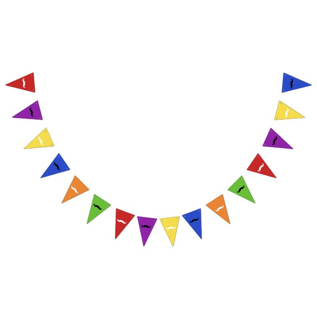 Mustaches Wimpelkette (Alle)