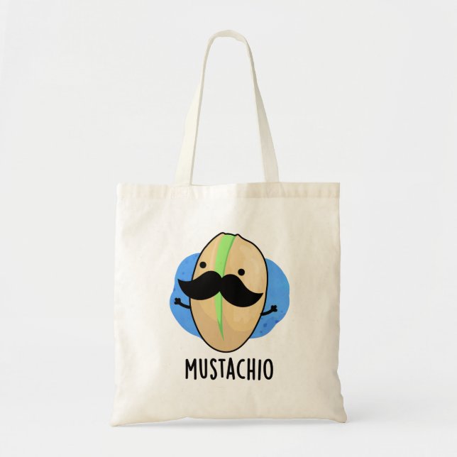 Mustachio Funny Pistachio Mustache Pun Tragetasche (Vorne)