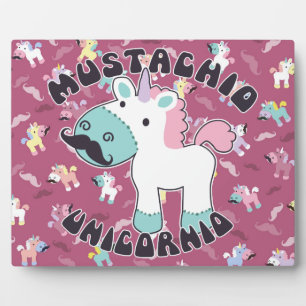 Mustachio Unicornio! Fotoplatte