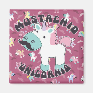 Mustachio Unicornio! Magnet