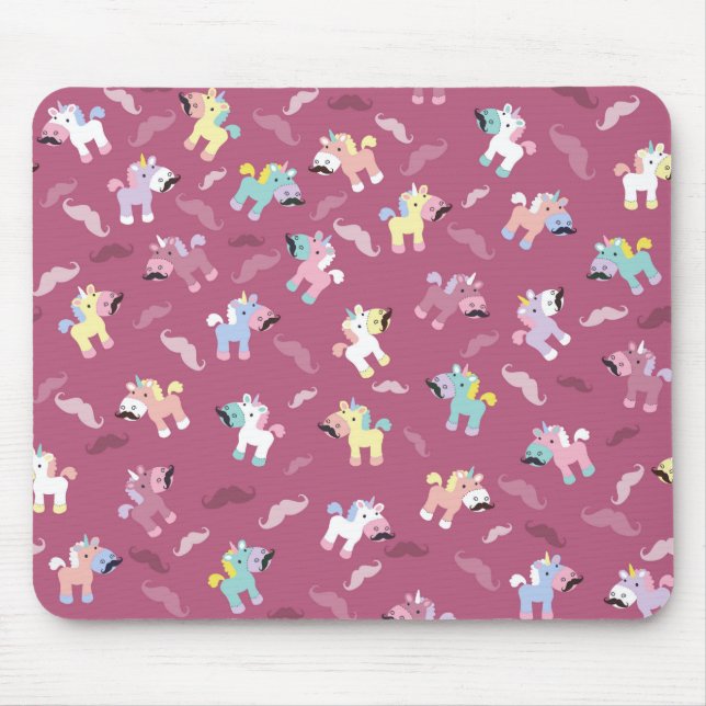 Mustachio Unicornio Mousepad (Vorne)
