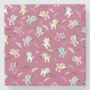 Mustachio Unicornio Steinuntersetzer