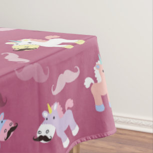 Mustachio Unicornio! Tischdecke