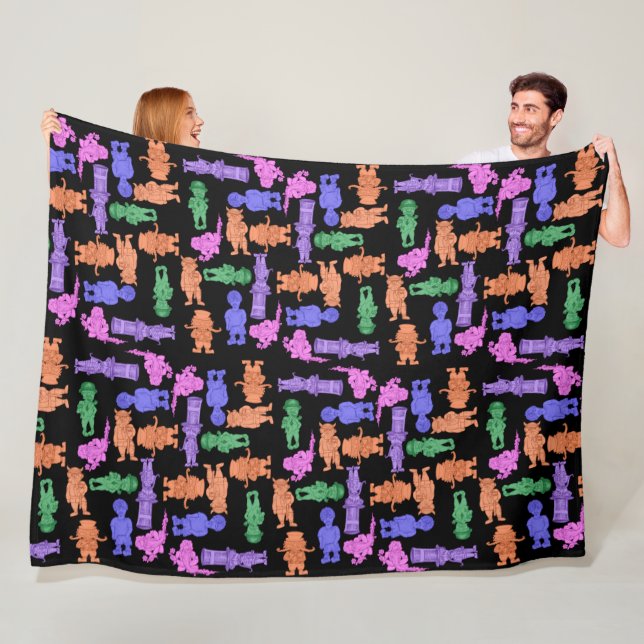 Mustachioed Men All-Over Print Fleecedecke (Beispiel)