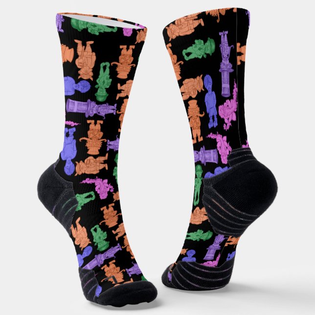 Mustachioed Men Mehrfach-Drucksocken Socken (Gewinkelt)