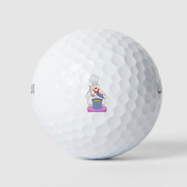 Mustachioter Koch Golfball (Vorderseite)