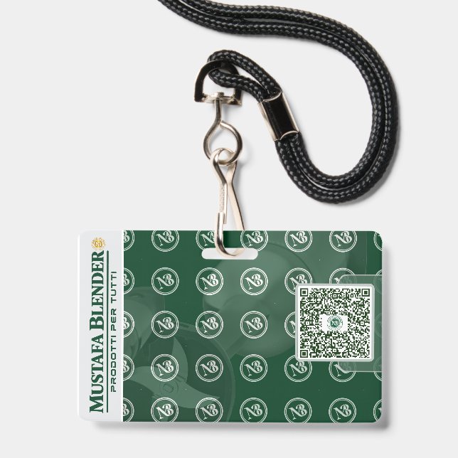 Mustafa Abzeichen Ausweis (Vorderseite mit Lanyard)
