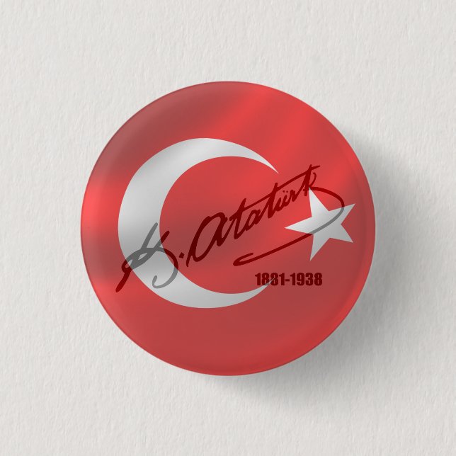Mustafa Kemal Ataturk Button (Vorderseite)