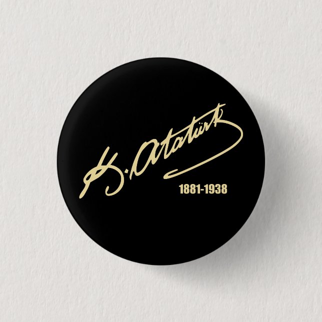 Mustafa Kemal Ataturk Button (Vorderseite)