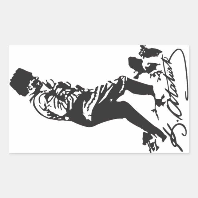 Mustafa Kemal Ataturk Rechteckiger Aufkleber (Vorderseite)