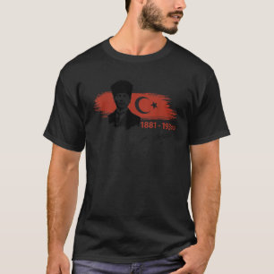 Mustafa Kemal Ataturk Vater der türkischen Flagge T-Shirt