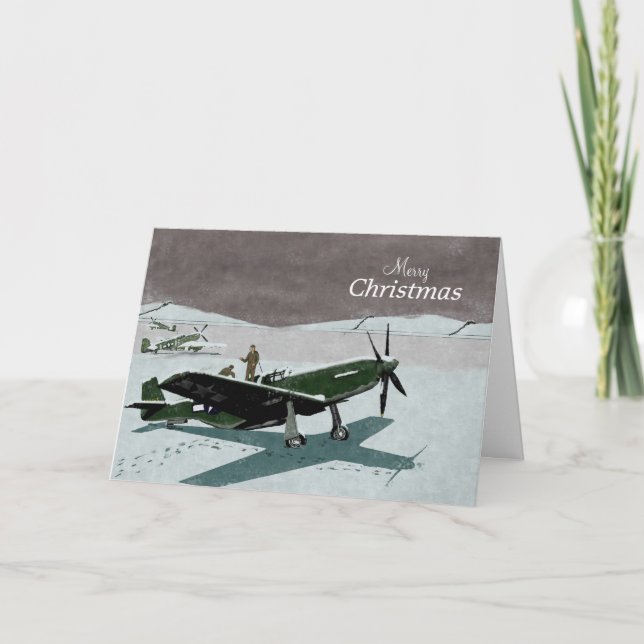 Mustang Christmas Card Feiertagskarte (Vorderseite)