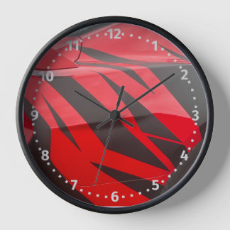 Mustang Clock Red und Black Uhr