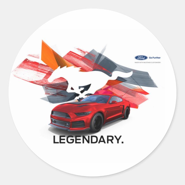 Mustang Customizer Round Sticker (Vorderseite)