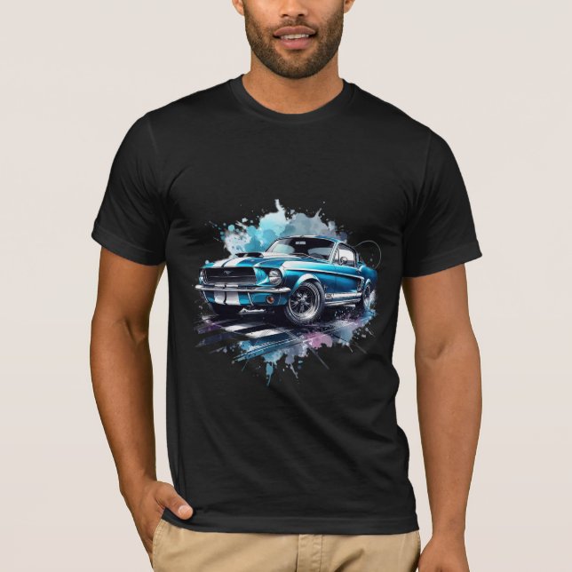 Mustang Fastback! T - Shirt der Männer (Vorderseite)