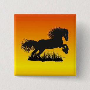 Mustang für Pferdeliebhaber Button