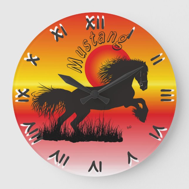 Mustang für Pferdeliebhaber Uhr (Vorderseite)