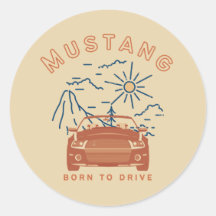 Mustang Geboren auf Laufwerkaufkleber