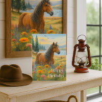 Mustang Horse Birthday Horse Lover Grußkarte