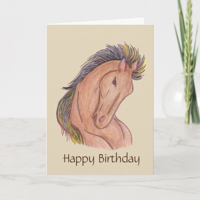 Mustang Horse Karte (Vorderseite)