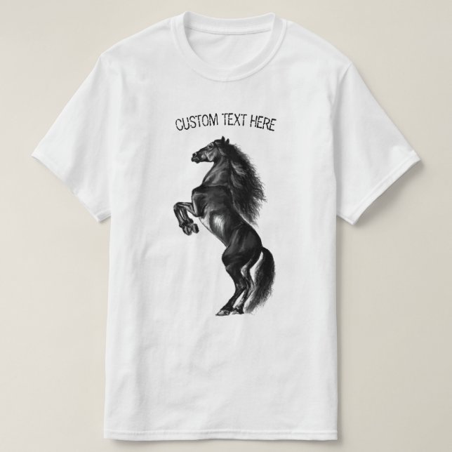Mustang Horse T - Shirt mit benutzerdefiniertem Te (Design vorne)