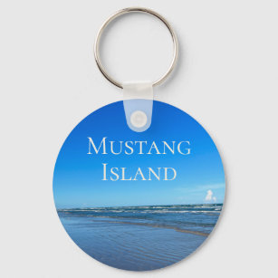 Mustang Island Ocean Waves Texas Beach Foto Schlüsselanhänger