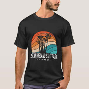 Mustang Island Staat Park Texas Palm Tree Beach T-Shirt