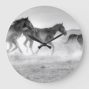Mustang-Lauf Große Wanduhr