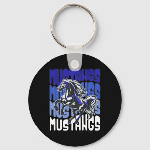Mustang Maskottchen Schulgeist Sportteam American Schlüsselanhänger