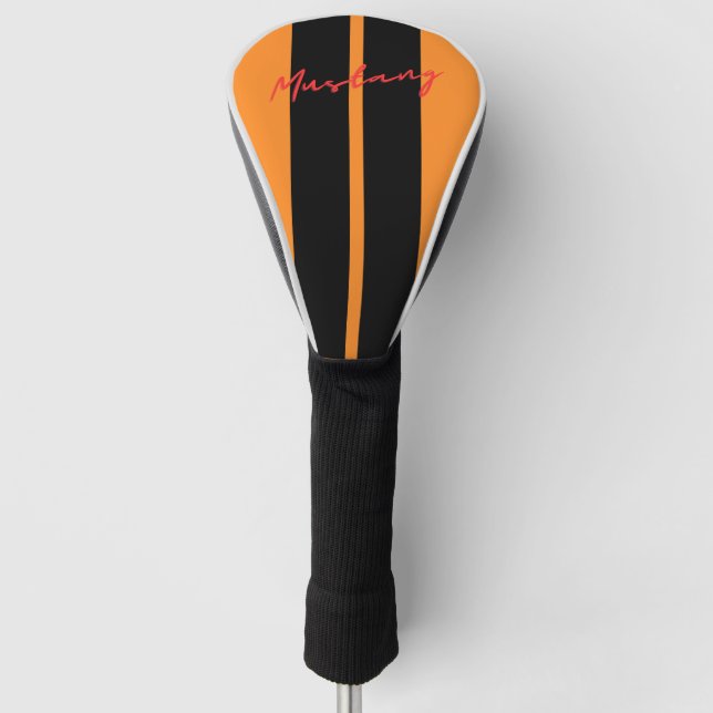 Mustang Orange Golf Club Cover Golf Headcover (Vorderseite)