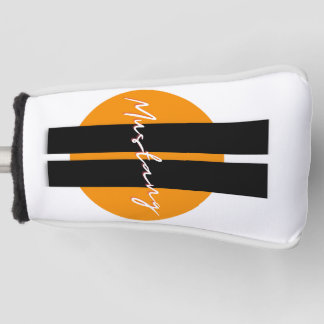 Mustang Orange Golf Putter Cover Golf Headcover