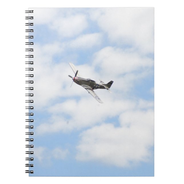 Mustang P51 im Flug Notizblock (Vorderseite)