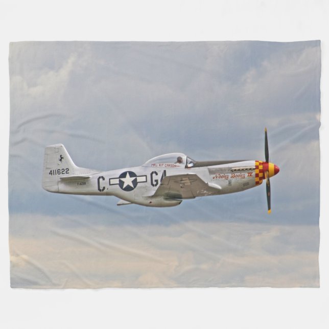 MUSTANG P-51 FLEECEDECKE (Vorderseite (Horizontal))