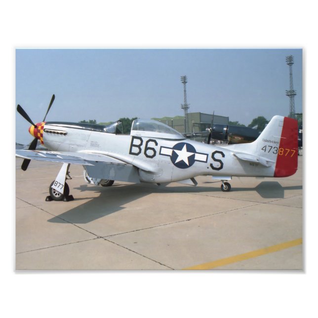 Mustang P-51D Luftfahrzeuge Fotodruck (Vorne)