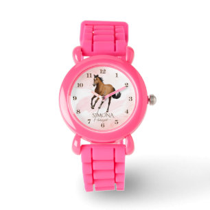 Mustang Pferd Thema Mädchen Geschenke Pony Armbanduhr