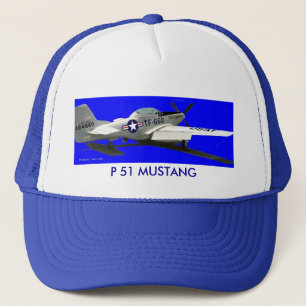 Mustang-Porträt, MUSTANG P 51 Truckerkappe
