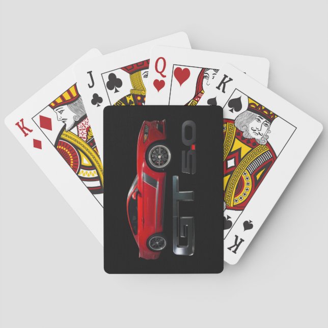 Mustang Red Playing Cards Spielkarten (Rückseite)