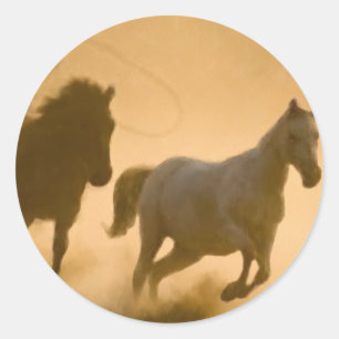 Mustang Roundup Runder Aufkleber