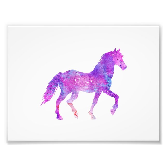 Mustang Silhouette - Hintergrundfarbe auswählen Fotodruck (Vorne)