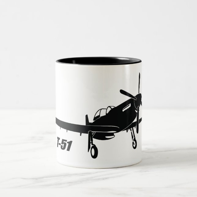 Mustang T-51 Zweifarbige Tasse (Mittel)