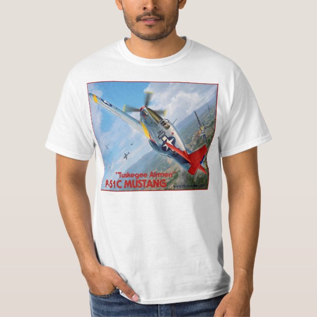 Mustang Tuskegee Flieger-P-51 T-Shirt (Vorderseite)