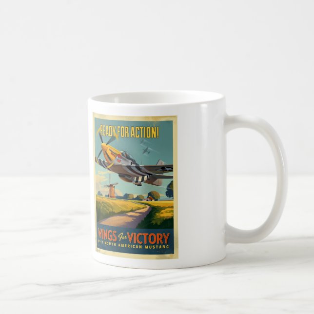 Mustang über Holland Kaffeetasse (Rechts)