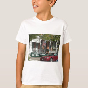 Mustang und amerikanische Flagge in Hampden T-Shirt