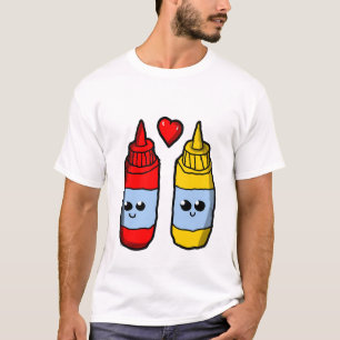 Mustang und Ketchup verliebt T-Shirt