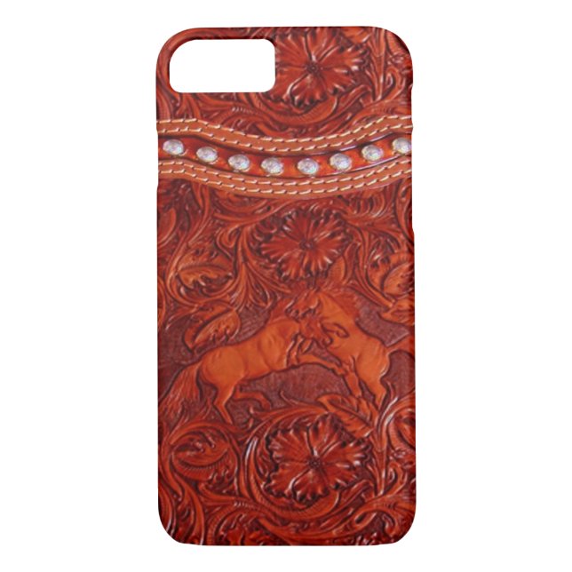 Mustang-Westernleder iPhone 7 Fall Case-Mate iPhone Hülle (Rückseite)