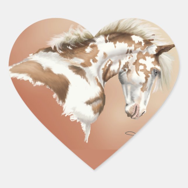 Mustang Wild Xtend Herz-Aufkleber (Vorderseite)