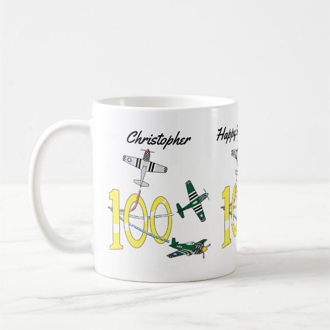 Mustangs 100. Geburtstag Kaffee Tasse (Links)