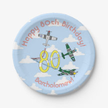 Mustangs 80. Geburtstag Blue Sky Paper Plate
