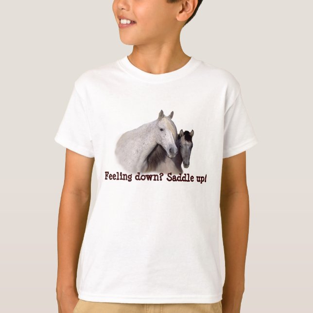 Mustangs Sally u. Wilson-KinderunisexShirt T-Shirt (Vorderseite)
